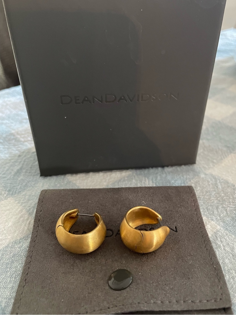 Dean Davidson Flowy Gold Brushed Huggies